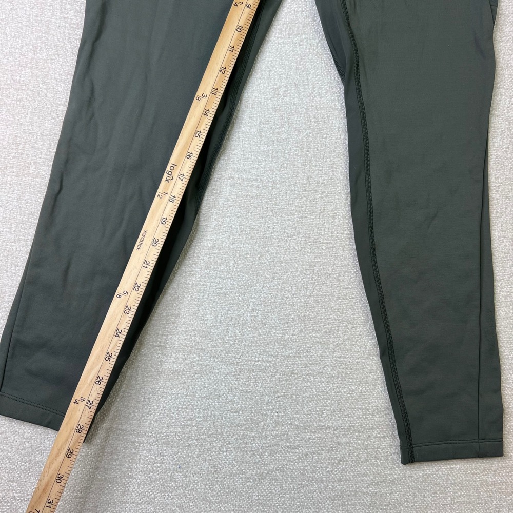 Athleta Peak Hybrid Fleece Tight Olive Green Quilted Leggings L - Picture 6 of 7